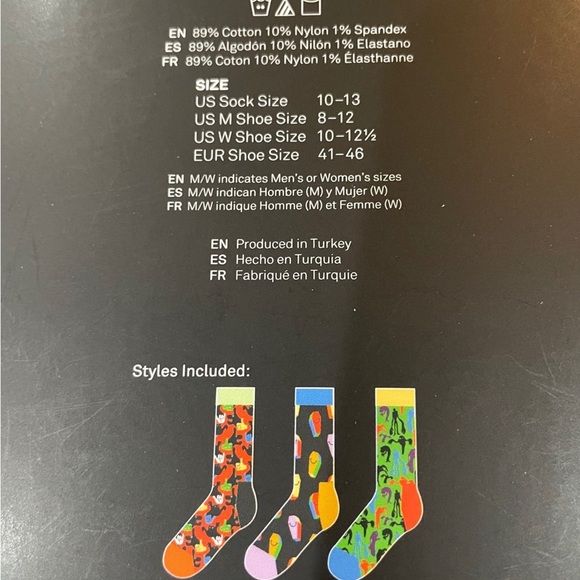 🆕 Happy Socks Halloween Giftboxed 3 Pack Men’s Crew Socks - Picture 5 of 5